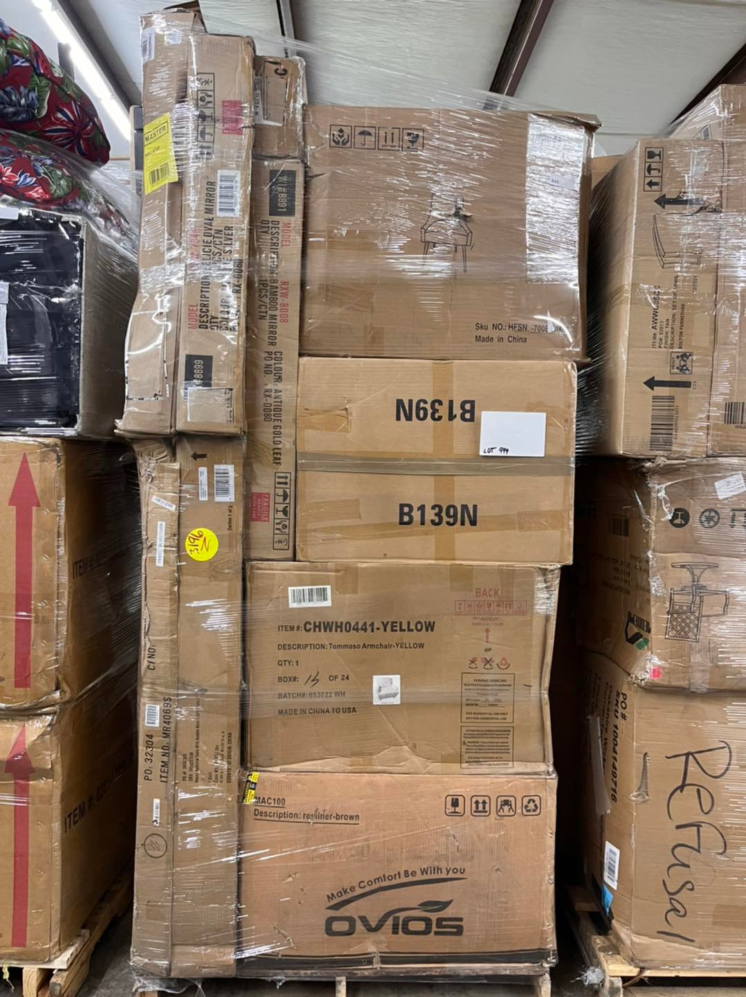 Walmart general merchandise pallets